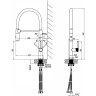 Смеситель LEMARK BELUGA LMF-8074B-GM для кухни с гибким изливом