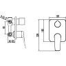 Смеситель LEMARK BRONX LM3728GM для ванны и душа встраиваемый с 3-функциональным дивертором графит