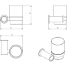 Стакан LEMARK ЗЕНИТ брашированное розовое золото LMA-1635S-BRRG